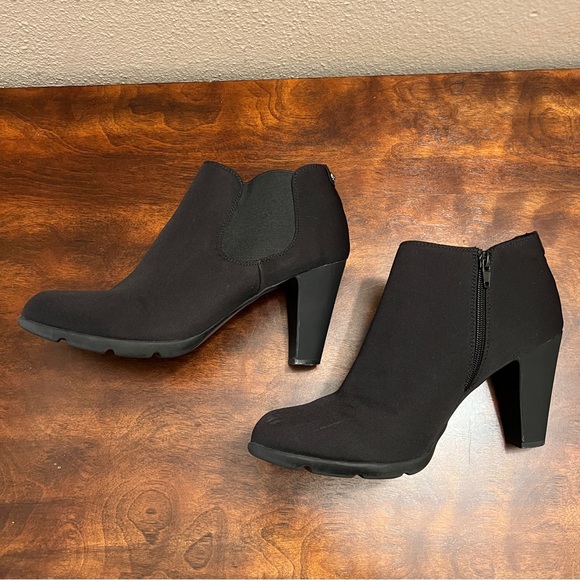Black Anne Klein Ankle Boots Size 10 - Picture 10 of 16